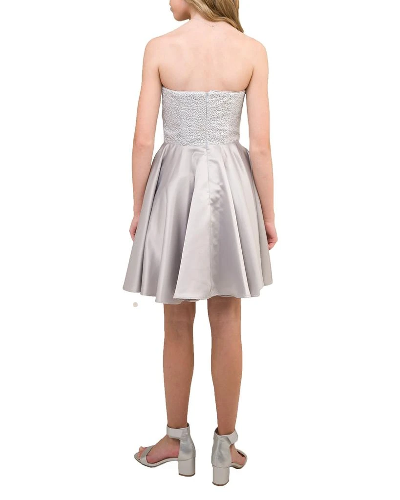 商品Un Deux Trois|Girl's Strapless Sequin & Satin Party Dress, Size 14-12,价格¥2285,第2张图片详细描述