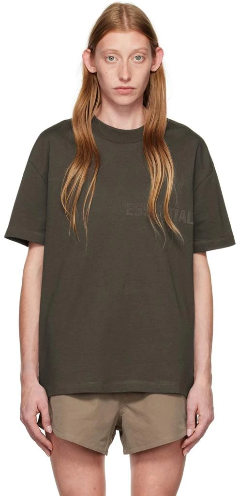 商品Essentials|Gray Flocked T-Shirt,价格¥309,第1张图片