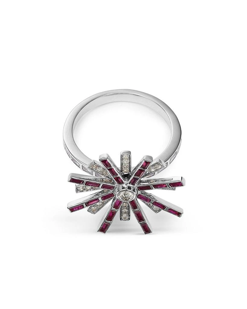 Ruby & Diamond Ring in 14K White Gold 商品