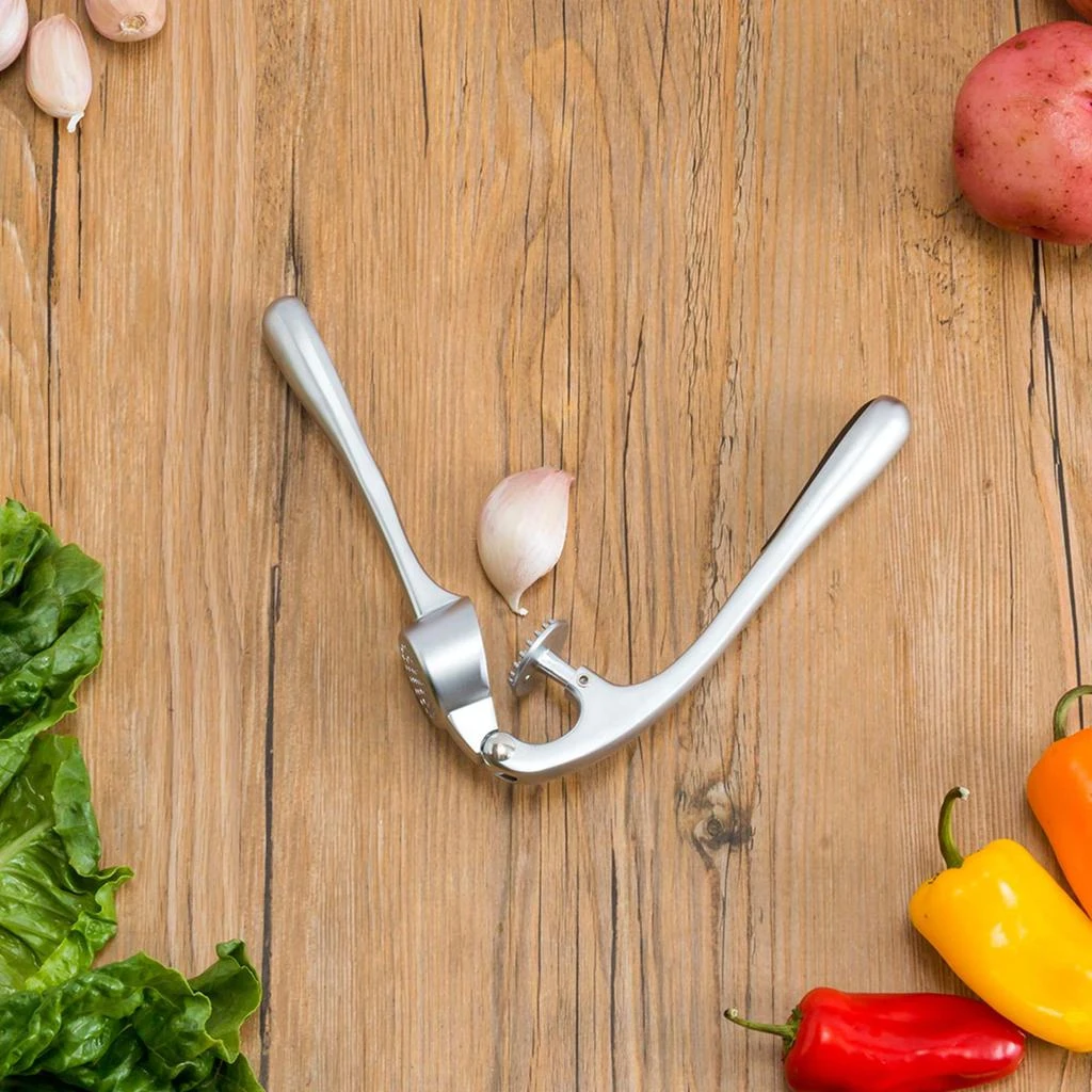 商品Home Basics|Home Basics Nova Collection Zinc Garlic Press, Silver,价格¥139,第2张图片详细描述