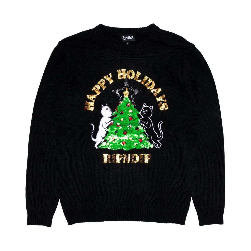 商品RIPNDIP|Litmas Tree Knitted Sweater (Black),价格¥227,第2张图片详细描述