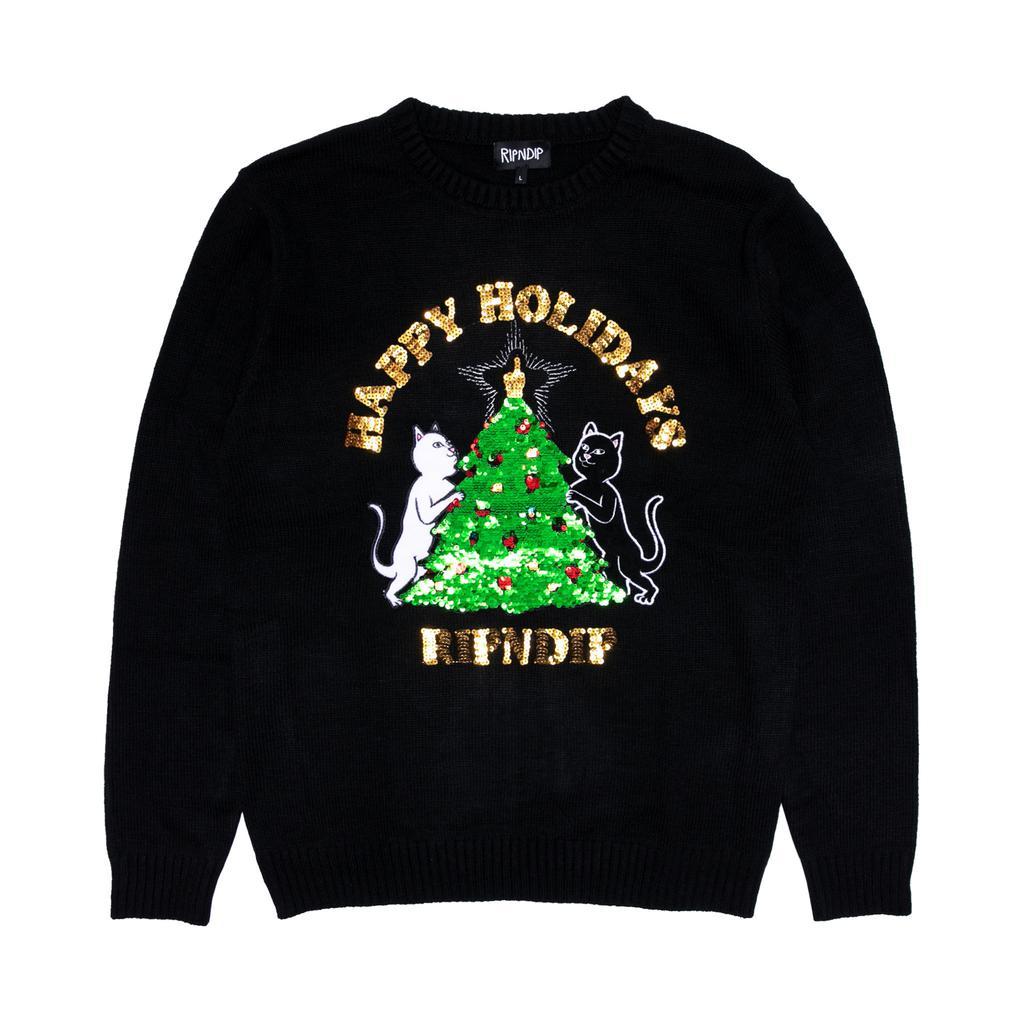 商品RIPNDIP|Litmas Tree Knitted Sweater (Black),价格¥518,第4张图片详细描述