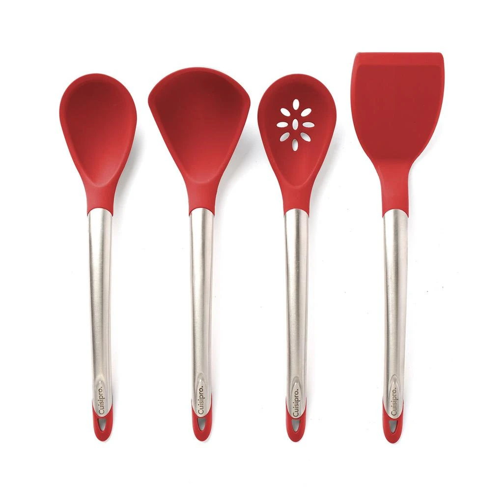 商品Cuisipro|Silicone Kitchen Tool Set-Ladle, Turner, Spoon & Slotted Spoon,价格¥438,第1张图片