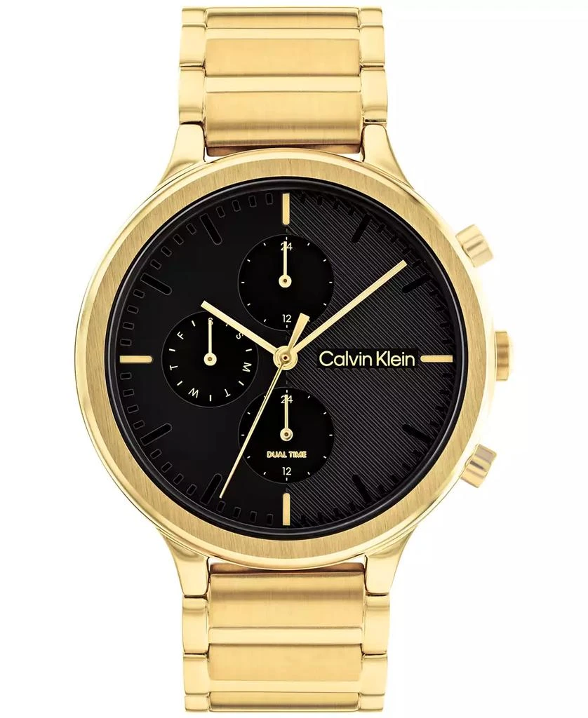 商品Calvin Klein|Women's Multifunction Gold-Tone Stainless Steel Bracelet Watch 38mm,价格¥688,第1张图片