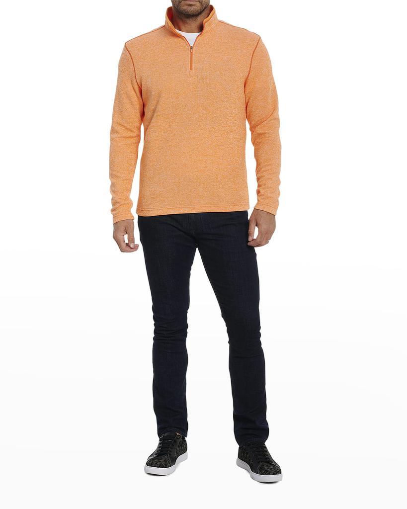 商品Robert Graham|Men's Handley Melange Quarter-Zip Sweatshirt,价格¥644,第4张图片详细描述