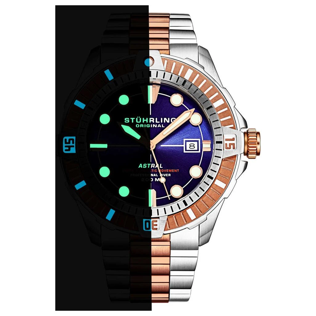 商品Stuhrling|Stuhrling Aquadiver Men's Automatic Watch,价格¥2830,第2张图片详细描述