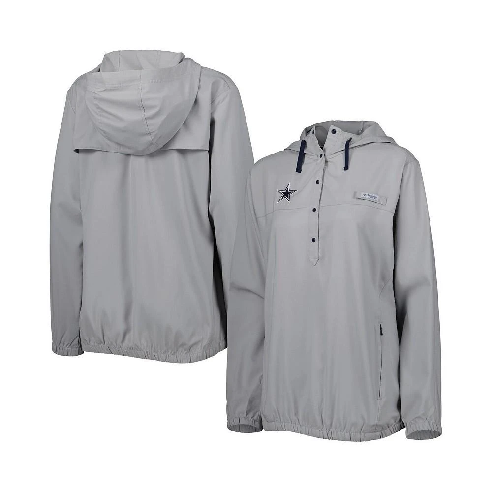 商品Columbia|Women's Gray Dallas Cowboys Tamiami Omni-Shade Pullover Hoodie,价格¥392,第1张图片