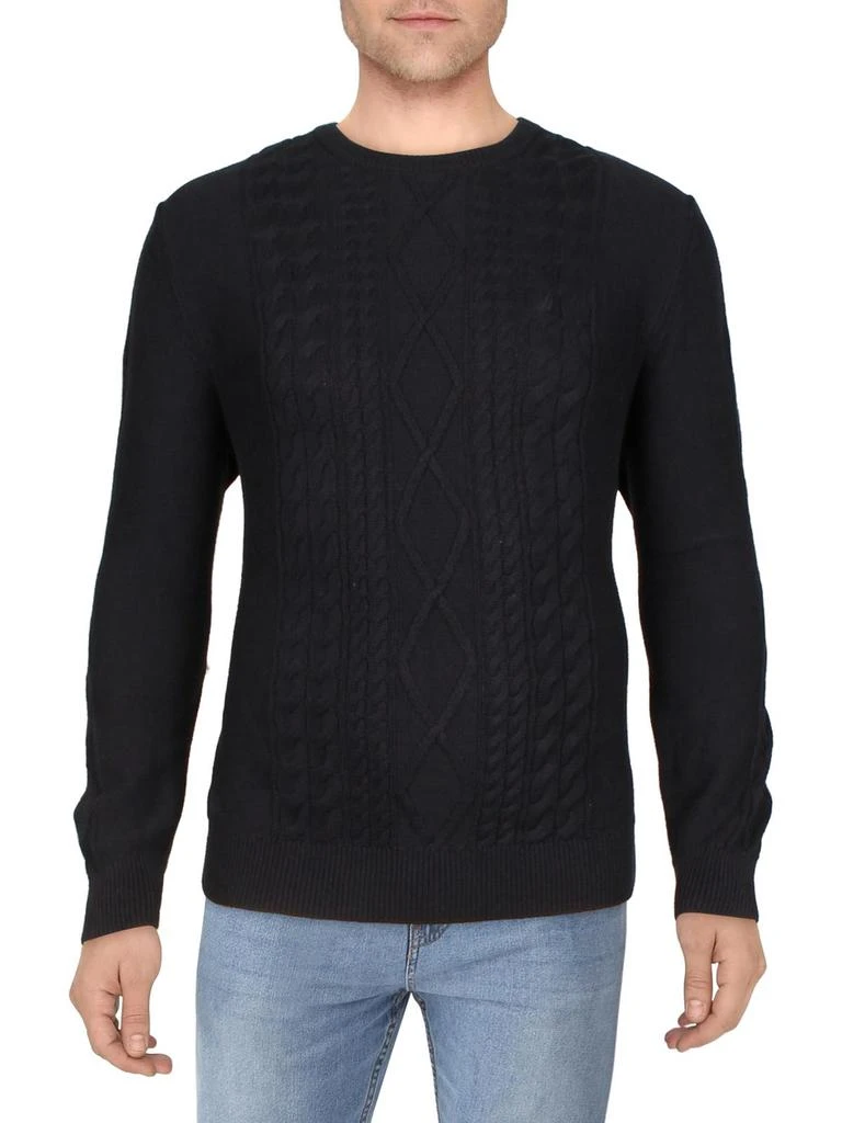 商品Nautica|Mens Cotton Ribbed Trim Crewneck Sweater,价格¥175,第4张图片详细描述