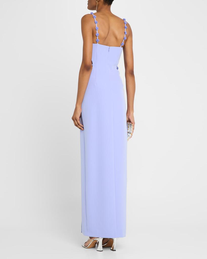 liv foster emma cut-out floral appliqu column maxi dress Liv Foster Emma Cut-Out Floral Appliqu Column Maxi Dress