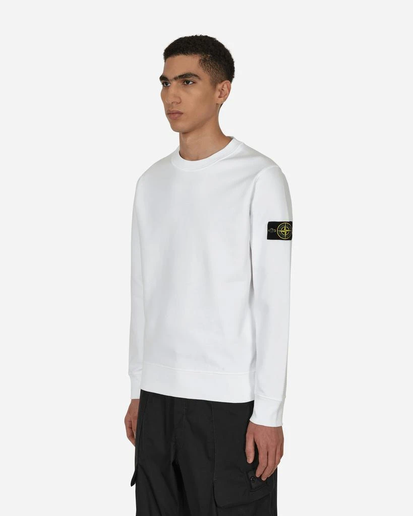 商品Stone Island|Garment Dyed Crewneck Sweatshirt White,价格¥2503,第2张图片详细描述