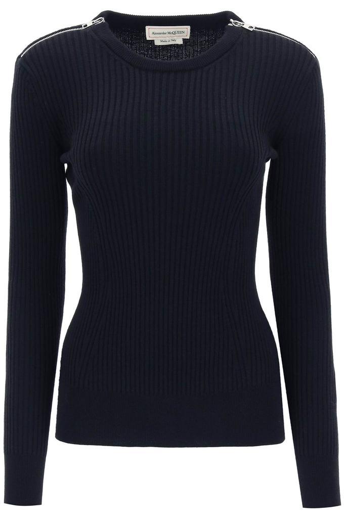 商品Alexander McQueen|Alexander mcqueen wool sweater with zip,价格¥3457,第1张图片