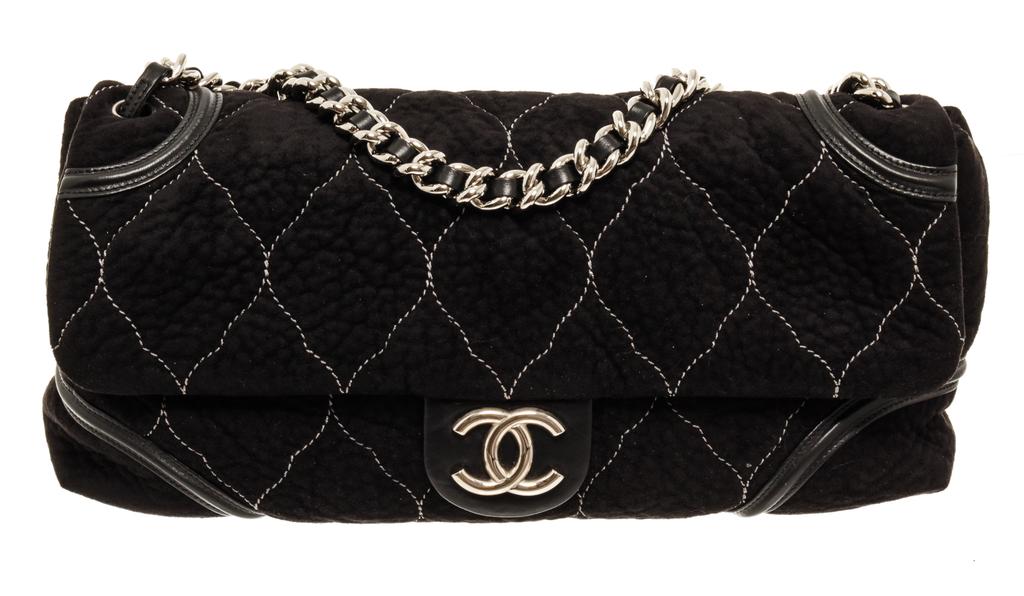 Chanel Black Quilted East West Chain Flap Shoulder Bag商品第1张图片规格展示