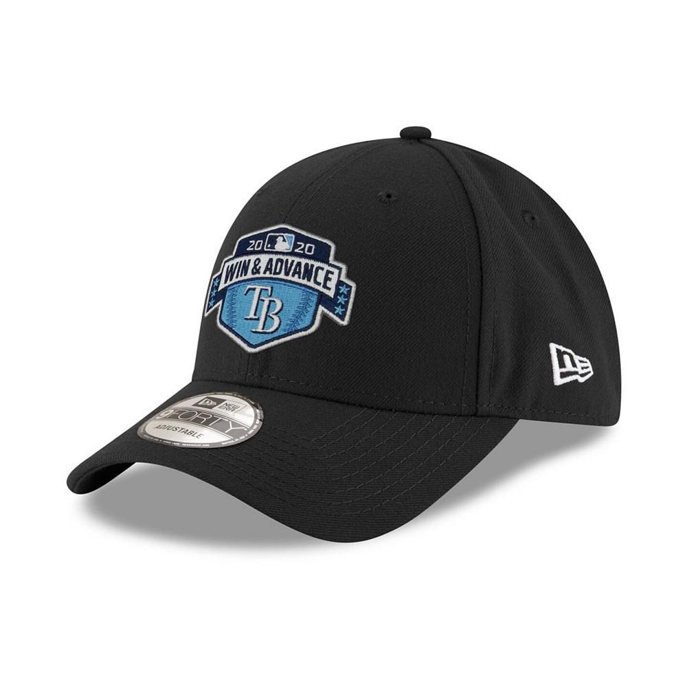 商品New Era|Men's Black Tampa Bay Rays 2020 Division Series Winner Locker Room 9Forty Adjustable Hat,价格¥164,第1张图片
