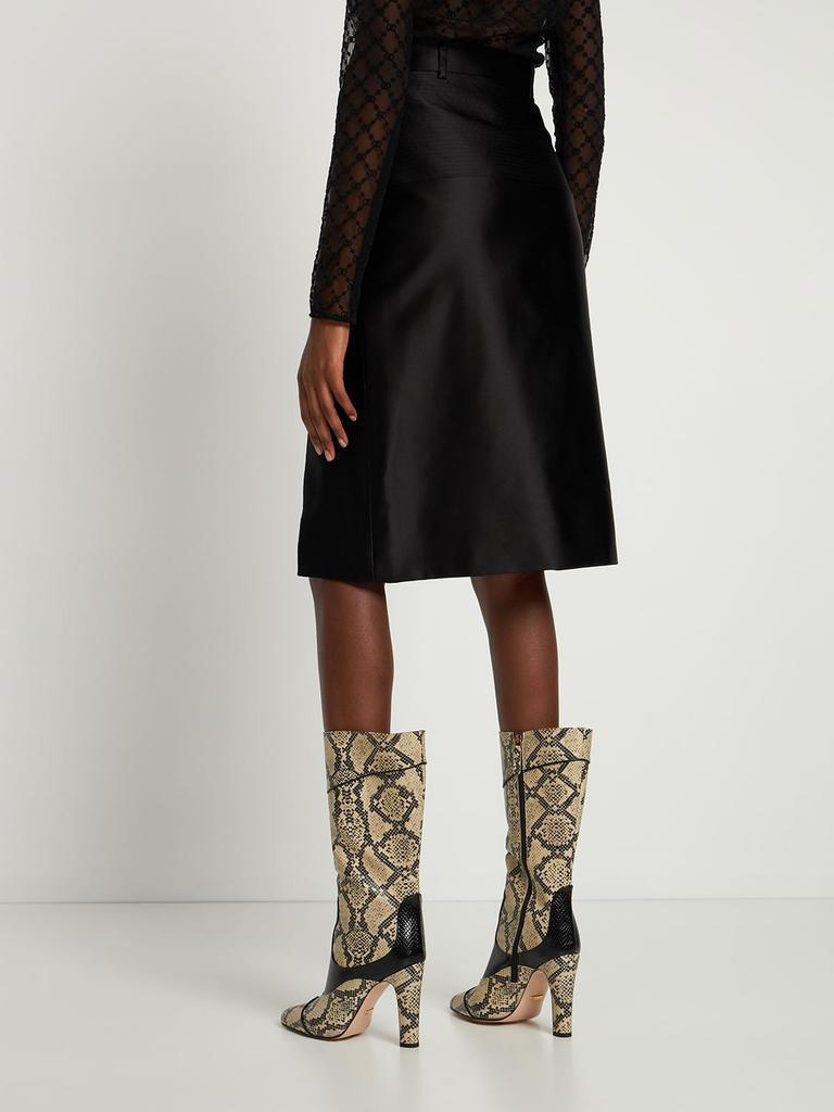 商品Gucci|Silk Duchesse Midi Skirt W/ Belt,价格¥16680,第4张图片详细描述