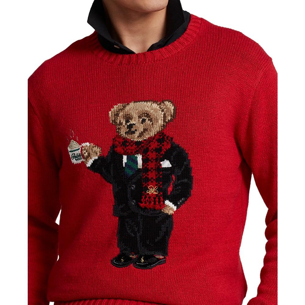 Men's Lunar New Year Polo Bear Sweater商品第4张图片规格展示