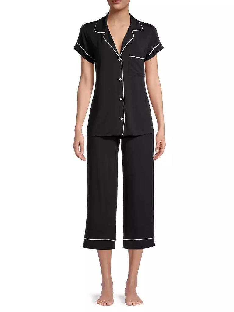 商品Eberjey|Gisele Cropped Pajama Set,价格¥1016,第3张图片详细描述