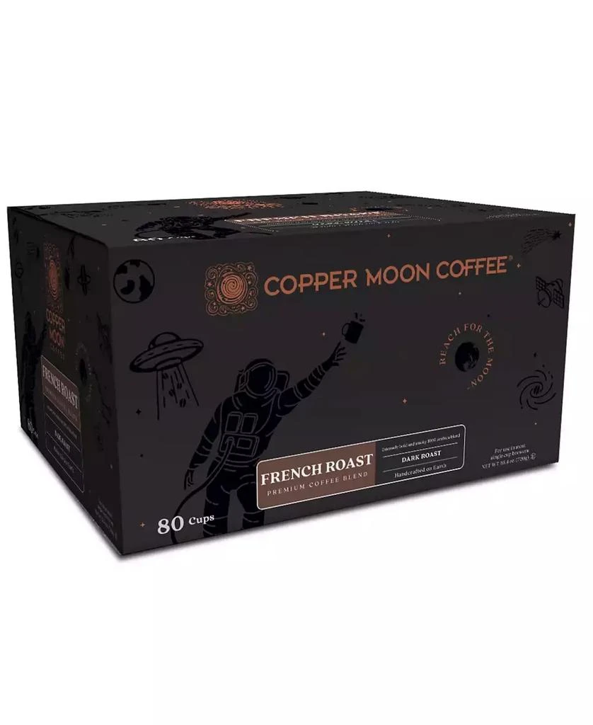 商品Copper Moon Coffee|Single Serve Coffee Pods for Keurig K Cup Brewers, French Roast Blend, 80 Count,价格¥255,第1张图片