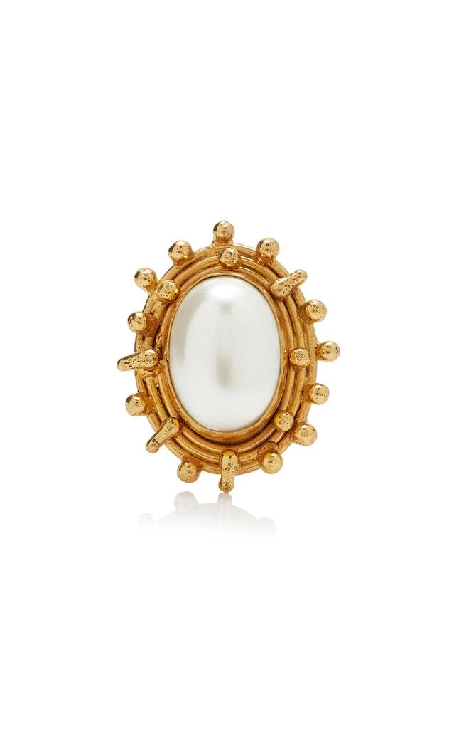 商品Sylvia Toledano|Sylvia Toledano - Stone Dots 22K Gold-Plated Pearl Ring - White - OS - Moda Operandi - Gifts For Her,价格¥1561,第1张图片
