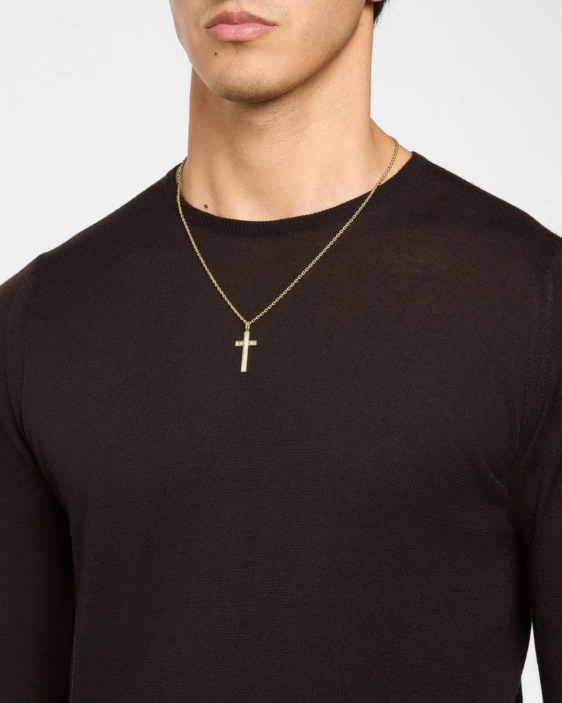 商品Sydney Evan|Men's 14K Gold Diamond Baguette Cross Pendant,价格¥27705,第2张图片详细描述