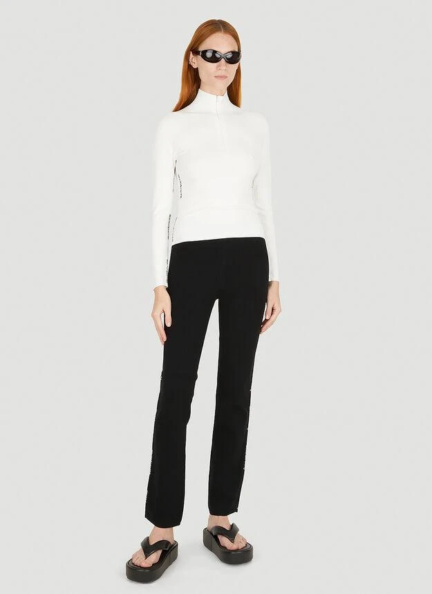 商品Alexander Wang|Jacquard Logo Zip Top in White,价格¥1415,第2张图片详细描述