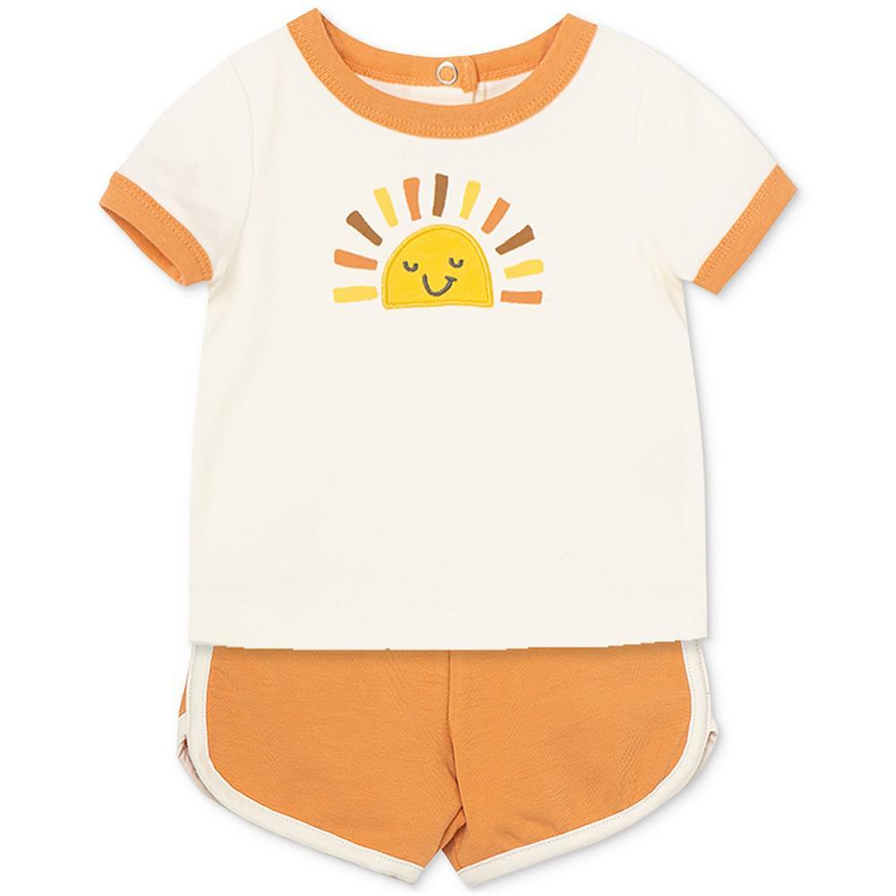 商品Little Me|Baby Girls 2-Pc. Sunshine T-Shirt & Shorts Set,价格¥120,第5张图片详细描述