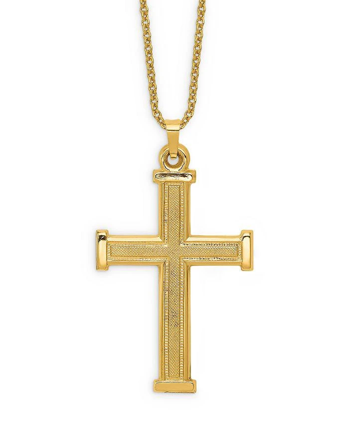 商品Bloomingdale's|Men's Latin Cross Pendant Necklace in 14K Yellow Gold, 20" - Exclusive,价格¥5157,第1张图片