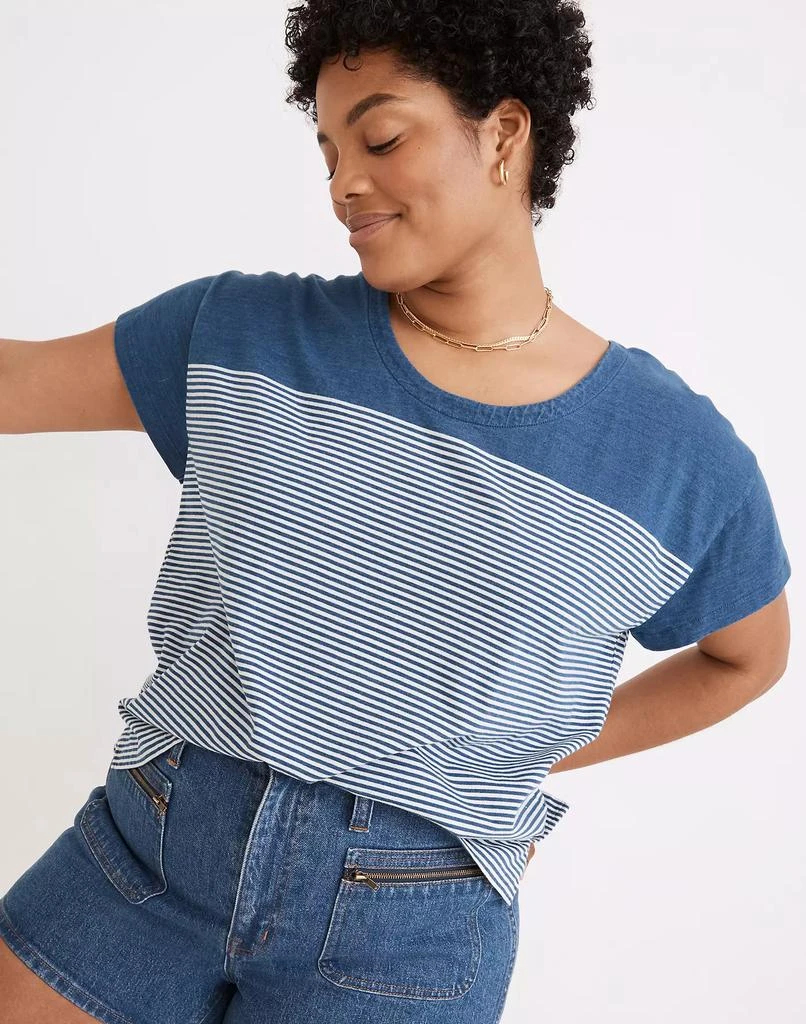 商品Madewell|Lyndale Oversized Tee in Indigo Mariner Stripe,价格¥201,第4张图片详细描述