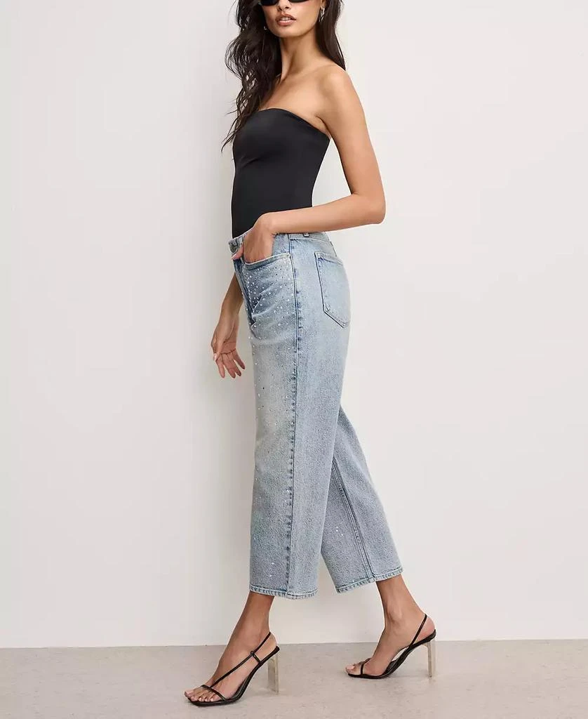 商品Good American|Women's Crystal Stars Good 90s Cropped Jeans,价格¥1696,第3张图片详细描述