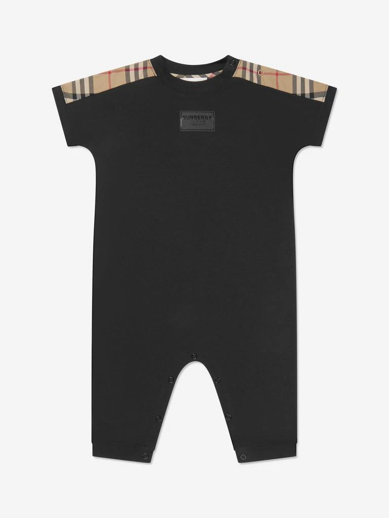 商品Burberry|Baby Lennox Romper Set in Black,价格¥1746,第1张图片