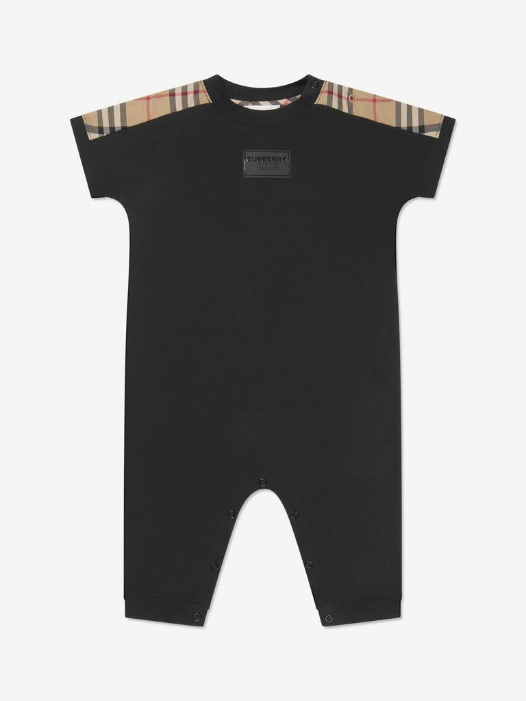 商品Burberry|Burberry Baby Lennox Romper Set in Black,价格¥1824,第1张图片