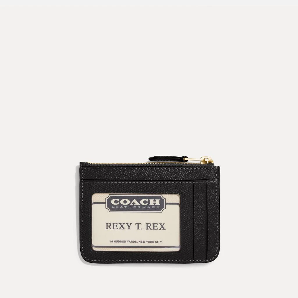 商品Coach|Mini Pebbled Crossgrain Leather ID Wallet,价格¥524,第2张图片详细描述