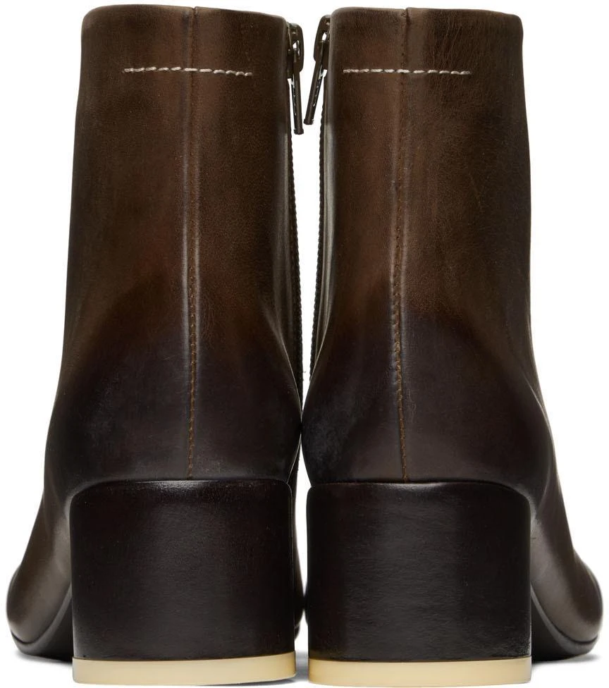 商品MAISON MARGIELA|Brown Anatomic Ankle Boots,价格¥1707,第2张图片详细描述