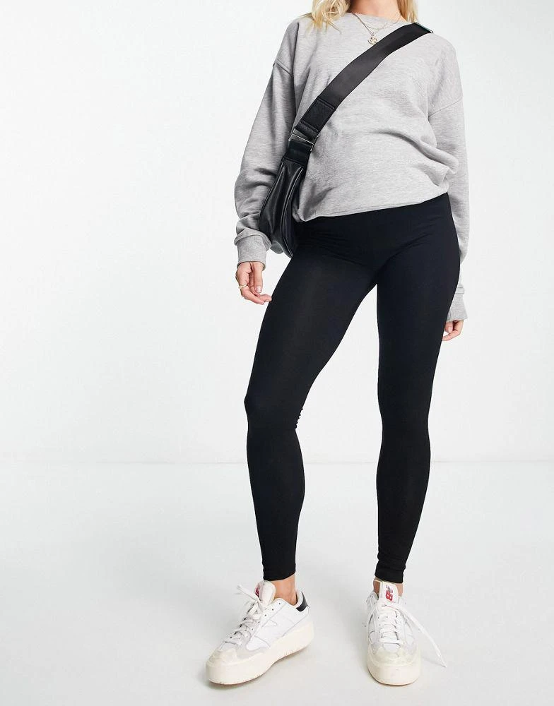 商品ASOS|ASOS DESIGN Maternity over the bump leggings in black,价格¥118,第3张图片详细描述