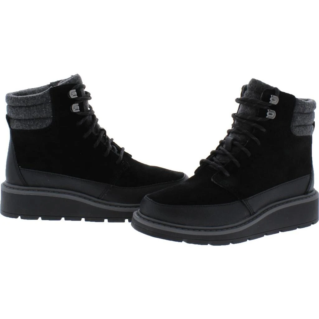 商品Clarks|Clarks Cloudsteppers Women's Ivery Jet Leather Suede Waterproof Ortholite Boots,价格¥236,第2张图片详细描述
