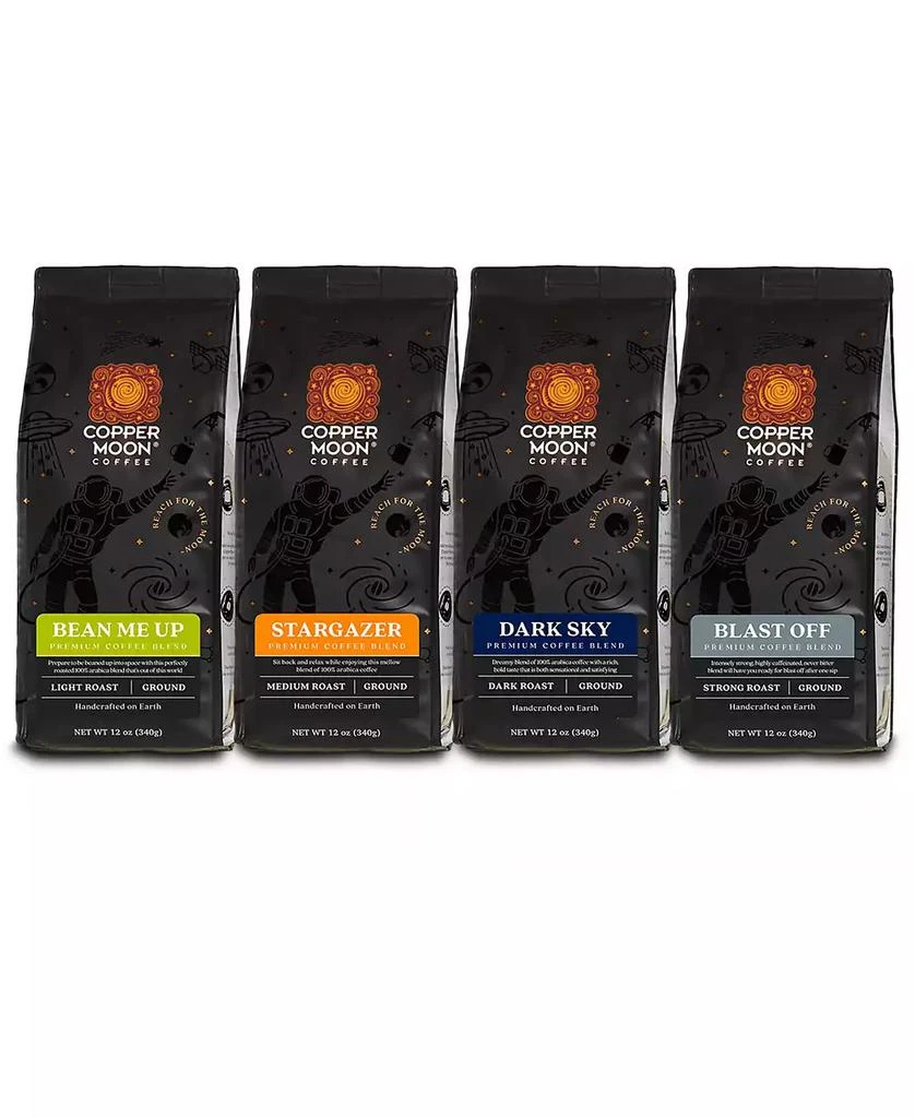 商品Copper Moon Coffee|Ground Coffee, Out of This World Blends Variety Pack, 48 Ounces,价格¥296,第1张图片