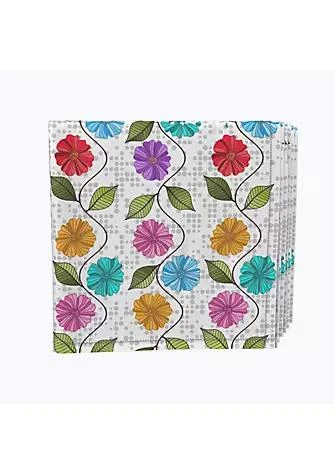 商品Fabric Textile Products, Inc.|Textile Products Inc. Napkin Set 100 Polyester Set Of 4 18X18 Endless Floral Vine Ropes,价格¥225,第1张图片