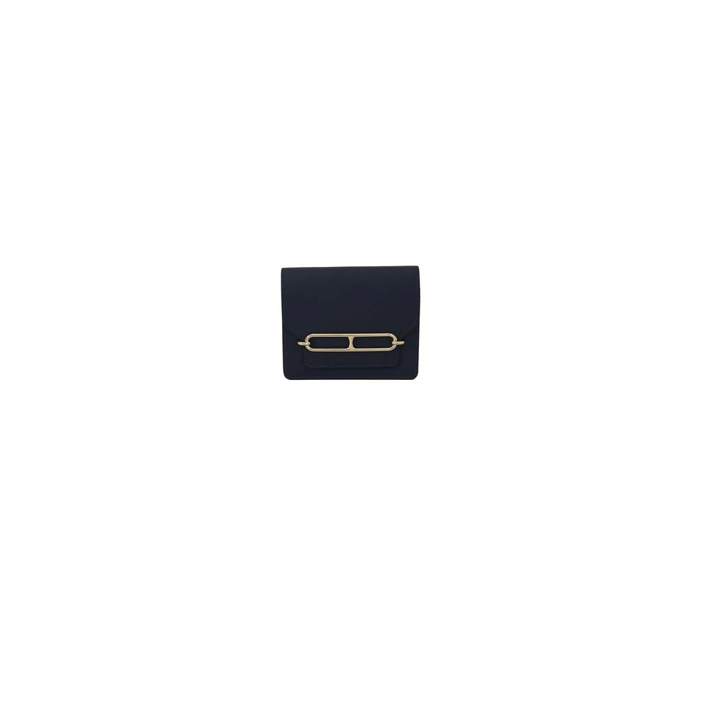 商品Hermes|Hermes Roulis Slim Wallet Gold Hardware Bleu Nuit,价格¥26661,第1张图片