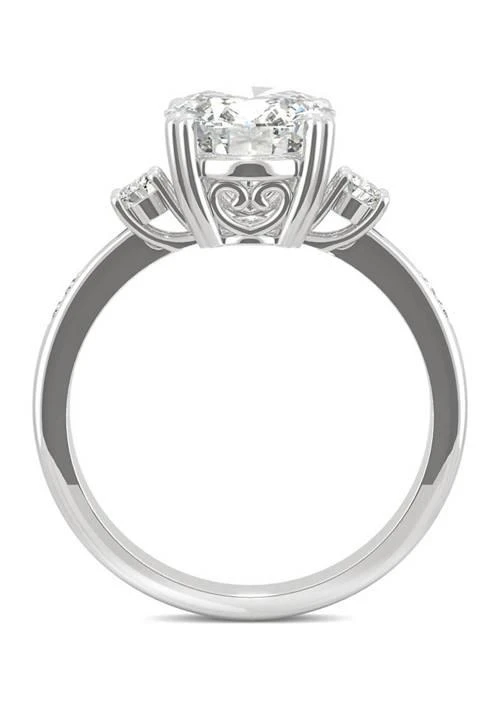 商品Charles & Colvard|Colvard 3.14 Ct. T.w. Moissanite Oval Engagement Ring In 14K White Gold,价格¥11922,第3张图片详细描述