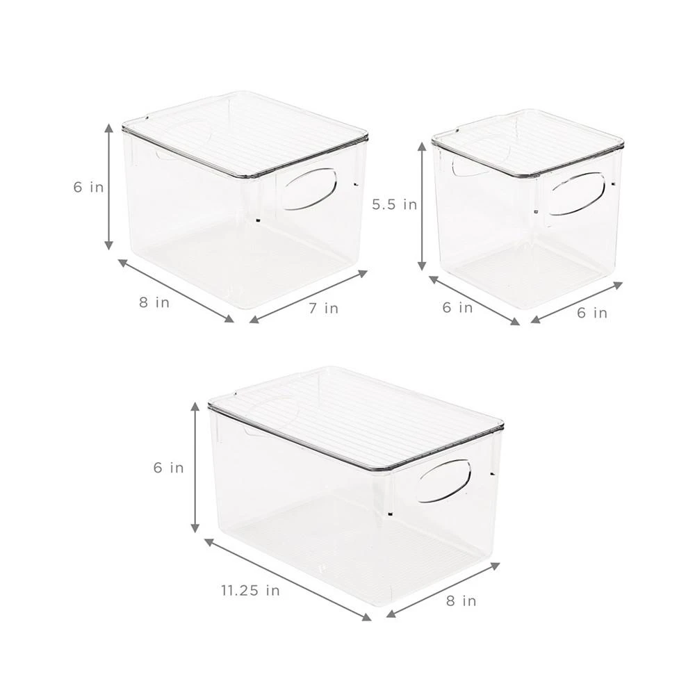 商品Sorbus|Clear Fridge Organizer Bins with Handles, Set of 4,价格¥325,第5张图片详细描述