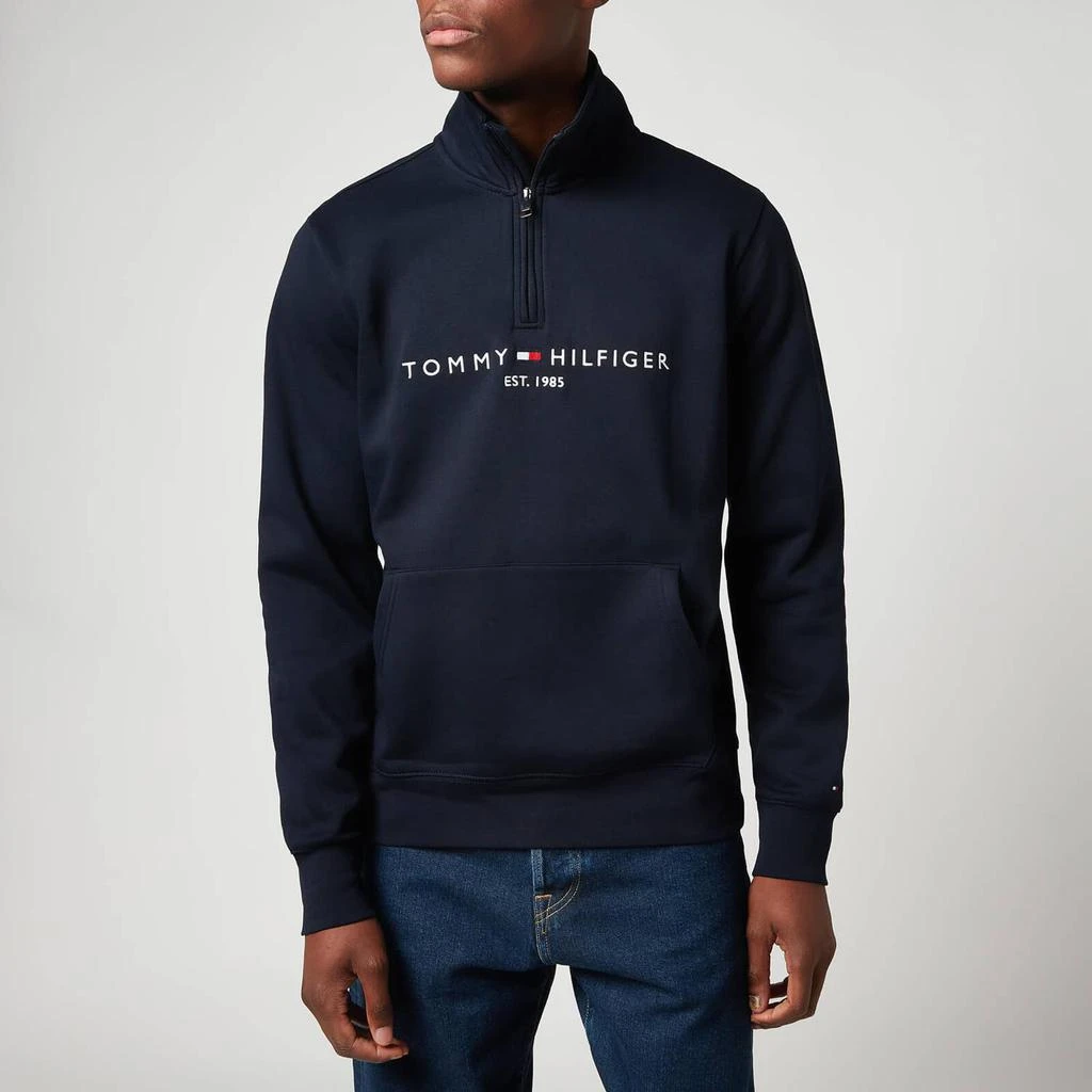 商品Tommy Hilfiger|Tommy Hilfiger Men's Logo Half Zip Jumper - Desert Sky,价格¥834,第1张图片