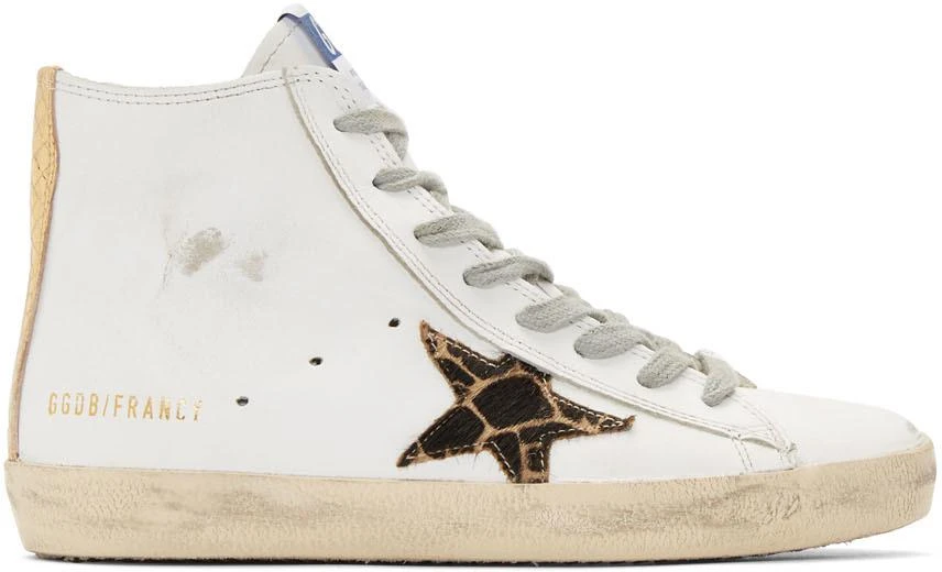 商品Golden Goose|White Cheetah Francy Sneakers,价格¥4119,第1张图片