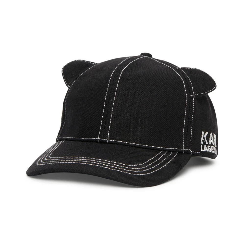 商品Karl Lagerfeld Paris|Karl Lagerfeld Women's Cat Ear Adjustable Baseball Hat,价格¥367,第1张图片