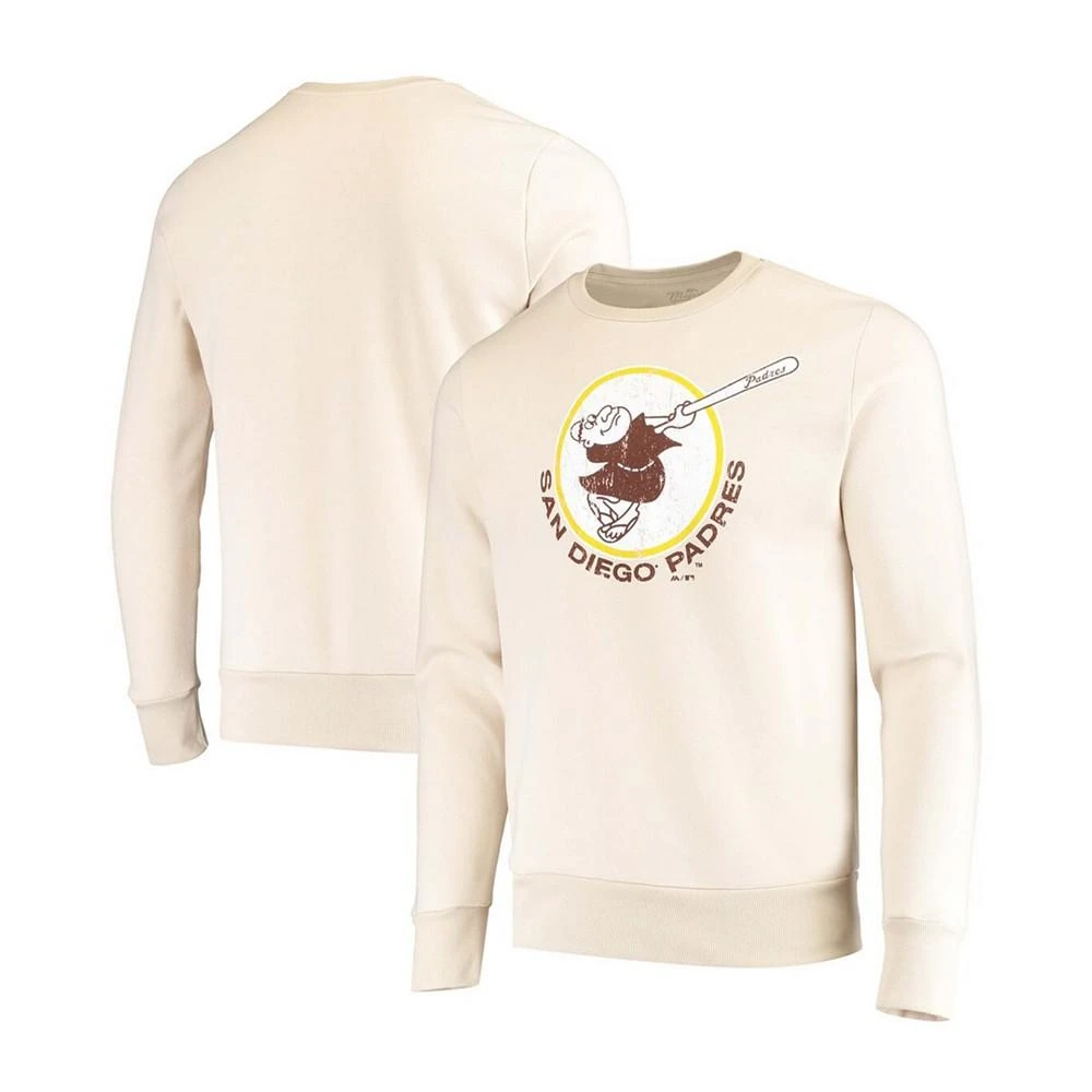 商品Majestic|Men's Oatmeal San Diego Padres Fleece Pullover Sweatshirt,价格¥356,第1张图片