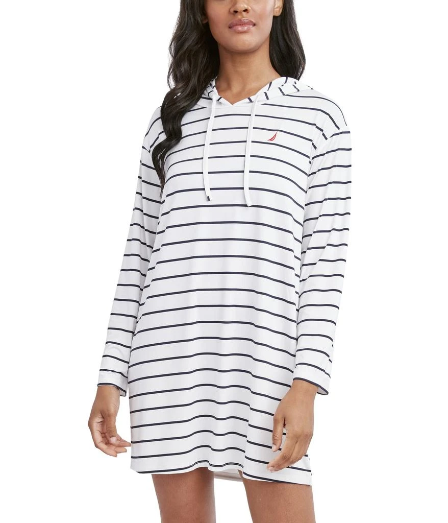 商品Nautica|Catch Stripe Hoodie Cover-Up,价格¥726,第1张图片