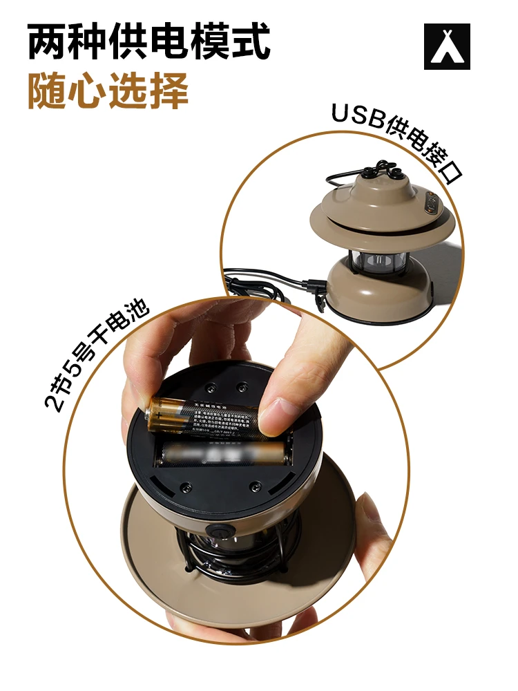 精致露营灯复古营地灯户外星愿LED电池灯装饰氛围帐篷灯 商品