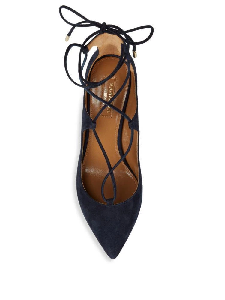 商品Aquazzura|Christy Ankle Lace-Up Leather Pumps,价格¥1971,第4张图片详细描述
