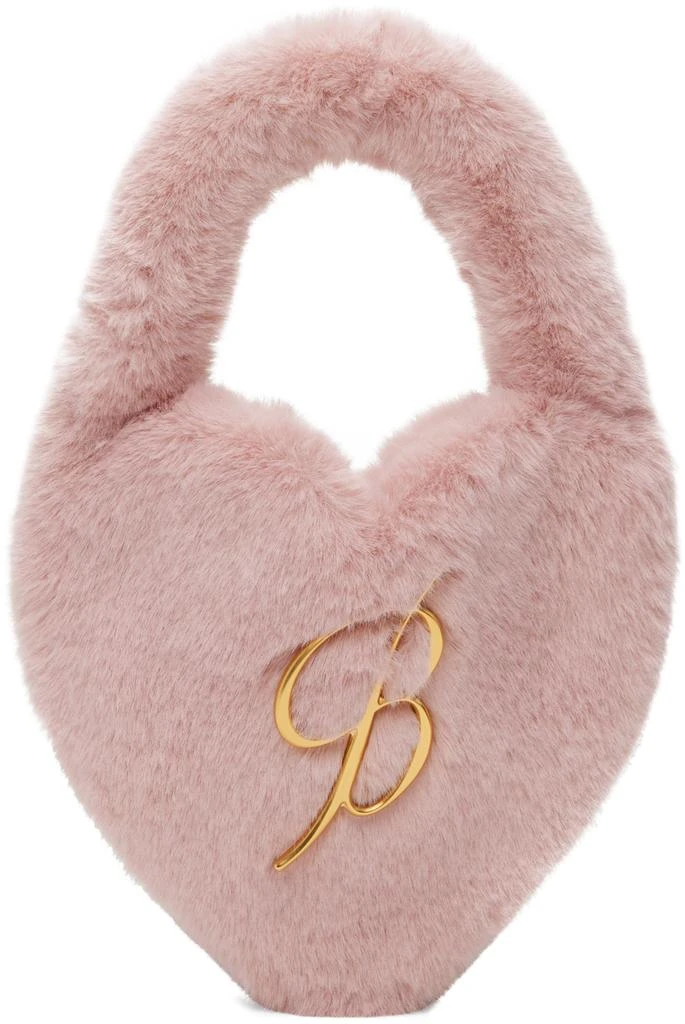 商品BLUMARINE|Pink Heart-Shaped 'B' Monogram Pin Bag,价格¥1825,第1张图片
