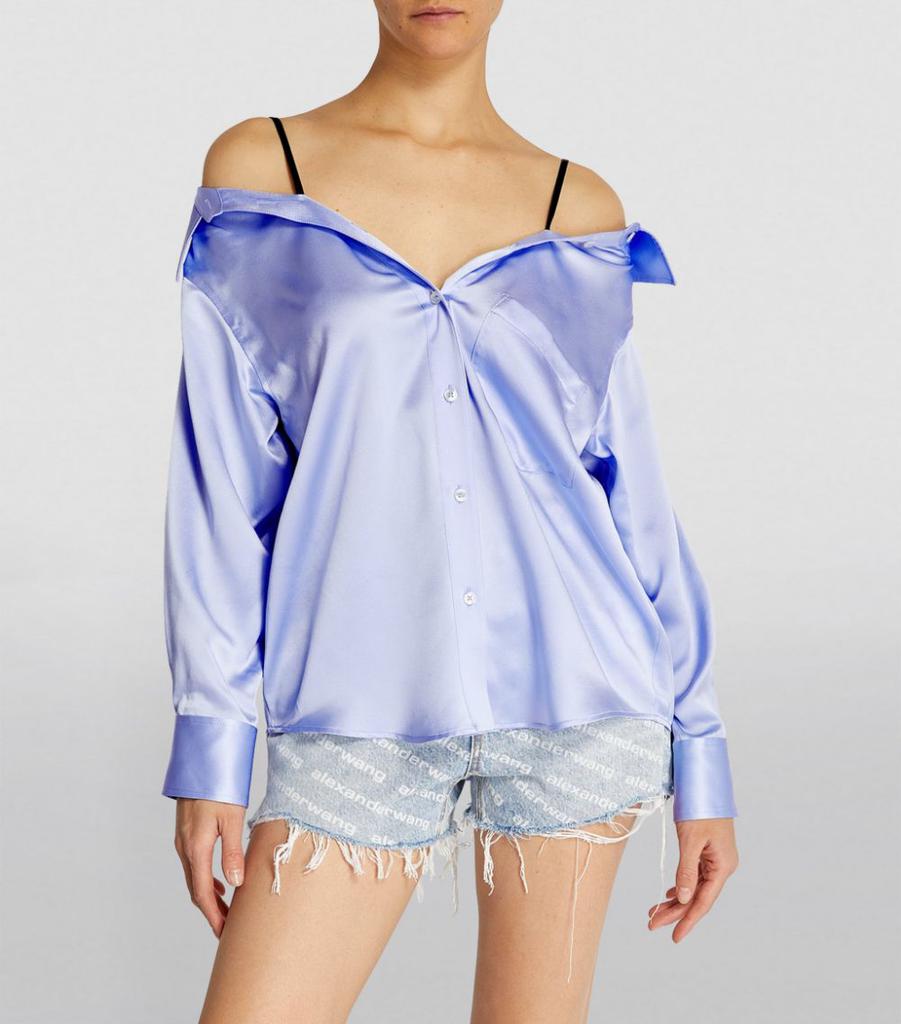 Silk Off-The-Shoulder Shirt商品第3张图片规格展示