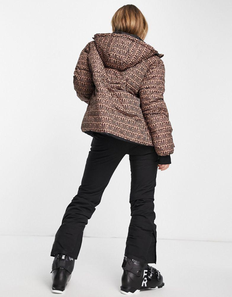 Missguided Ski reversible puffer jacket in brown商品第2张图片规格展示