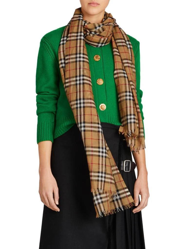 商品Burberry|Vintage Check Wool & Silk Scarf 围巾,价格¥1743,第1张图片